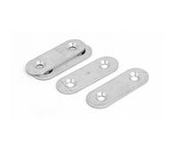 Sourcingmap 47mmx16mmx2mm Stainless Steel Flat Mending Repair Plates Brace Connector 4pcs