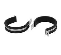 Sourcingmap 48mm Dia EPDM Rubber Lined P Clips Cable Hose Pipe Clamps Holder 2pcs