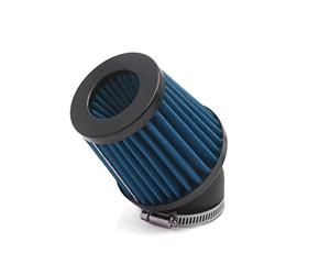 sourcingmap 48mm Inner Dia 45 Degree Motorcycle Air Intake Filter Cleaner Blue