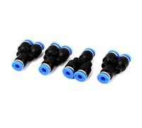 Sourcingmap 4mm Dia Tube 3-Way Y Shape Air Pneumatic Fitting Connector 4pcs
