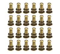 Sourcingmap 4mmx9mm Gift Jewelry Box Single Hole Round Knobs Pull Handles Bronze Tone 24 Pcs