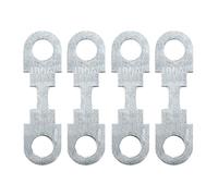 sourcingmap 4pcs 100A Flat Fuse Strip Metal Silver Tone for Car DC 32V 42mm Long