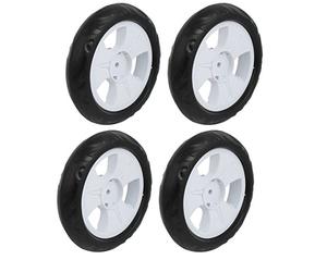 Sourcingmap 4pcs 140mm Dia Plastic Single Wheel Pulley Rolling Roller White 6x22mm