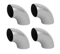 sourcingmap 4pcs 304 Stainless Steel Hand Rail Elbow Fittings 32mm Tube