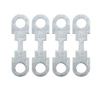 sourcingmap 4pcs 30A Flat Fuse Strip Metal Silver Tone for Car Automotive DC 32V