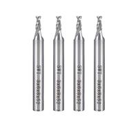 sourcingmap 4Pcs 6mm Shank 3mm x 8mm Straight Flat Nose End Mill Cutter CNC Router Bits 2 Flute