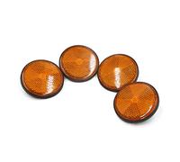 Sourcingmap 4pcs 6mm Thread Dia Round Reflective Film for Motorcycle Amber