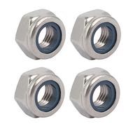 Sourcingmap 4pcs M10 x 1.25mm Pitch Metric Fine Thread 304 Stainless Steel Hex Lock Nuts