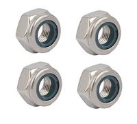 Sourcingmap 4pcs M10 x 1mm Pitch Metric Fine Thread 304 Stainless Steel Hex Lock Nuts