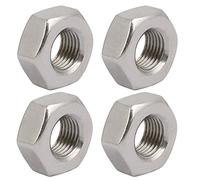 Sourcingmap 4pcs M10 x 1mm Pitch Metric Fine Thread 304 Stainless Steel Hex Nuts