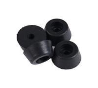 sourcingmap 4pcs Rubber Feet Bumper Furniture Sofa Table Amplifier Speaker Cabinet Leg Pads Floor Protector Black, D25x20xH11mm
