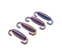 sourcingmap 4pcs Stainless Steel Colorful Swivel Motorcycle Exhaust Pipe Springs