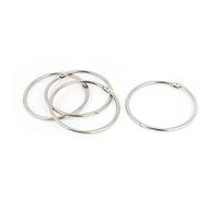 Sourcingmap Metal Scrapbooking Book Looseleaf Binder Rings 80mm 4 Pcs Silver Tone