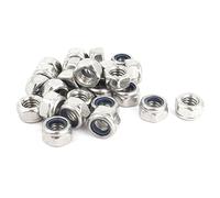Sourcingmap 5/16"-18 Metal Self-Locking Nylock Nylon Insert Hex Lock Nuts 25Pcs