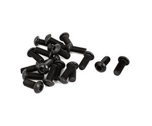 Sourcingmap 5/16-24 x 3/4" 10.9 Alloy Steel Hex Socket Button Head Screw 20Pcs