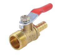 sourcingmap 5/16" 8mm Barb Hose to 3/8" PT Male Thread in Line Lever Handle Ball Valve