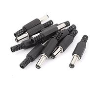 sourcingmap 5.5x2.1mm DC Male Connector Power Supply Ends Solder Adapter DIY DC Barrel Connectors Replacement 10 Pack