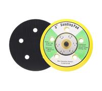 Sourcingmap 5 Inch Hook and Loop Backing Sanding Pads with 5/16"-24 Thread for Diamond Sanding Finishing Polishing Buffing Pads, Yellow + Black 2pcs