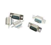 Sourcingmap 5 Pack Soldering DB15 Connector 3 Row 15 Pin D-Sub Connector Male VGA Adapter Connectors