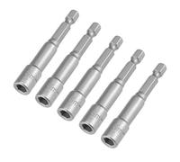 Sourcingmap 5 Pcs 1/4" Quick-Change Hex Shank 6mm Magnetic Nut Setter Driver Drill Bit, 65mm Length, Metric