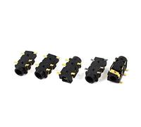 sourcingmap 5 Pcs 3.5mm Female 5 Pins SMT Surface Mounted Devices Stereo Jack Sockets Connectors