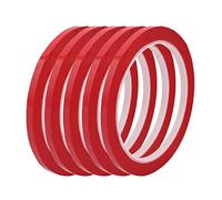 Sourcingmap 5 Pcs 5mm Wide 50 Meters Long PET Self Adhesive Electrical Insulation Tape Red