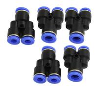 sourcingmap 5 Pcs 6mm to 8mm Quick Joint Air Pneumatic Y Shaped Push in Fittings