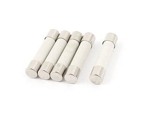 Sourcingmap 5 Pcs AC 500V 0.5A 6x30mm Fast Blow Cylindrical Ceramic Tube Fuses
