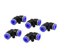 Sourcingmap 5 Pcs Air Pneumatic 6mm L Shaped Push in Elbow Connector Tube Fittings