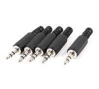 sourcingmap® 5 Pcs Black Plastic Housing 3.5mm Audio Jack Headphone Connector