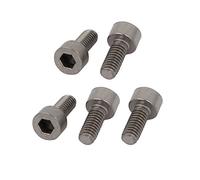 Sourcingmap 5 Pcs M2.5x6mm Thread Hex Socket Drive Cap Head Titanium Screw