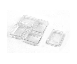sourcingmap 5 Pcs White Clear Silicone Waterproof Rocker Switch Protect Cover Rectangle Cap
