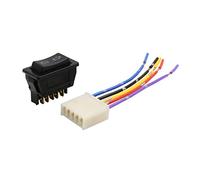 sourcingmap 5 Pin Car Power Window Switch with Wire Harness Socket DC 12V 2 in 1