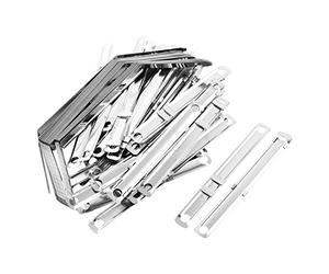 Sourcingmap 50 Packs File Strip Fasteners, 80mm Metal Prong Paper Fasteners Office Paper File Clip Folder Accessories