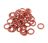 Sourcingmap 50 Pcs 12mm x 8mm x 2mm Rubber O Ring Oil Seal Gasket Replacement Red