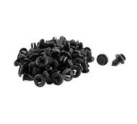 sourcingmap 50 Pcs Black Plastic Mat Rivet for 10mm Hole