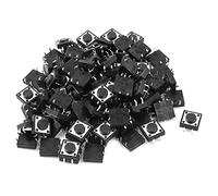 sourcingmap 50 Pcs DIP 4 Pins Push Button Momentary Tactile Switch 12x12x5mm