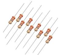 Sourcingmap 500Pcs 220 Ohm Resistor, 1/4W 5% Tolerance Carbon Film Resistors, 4 Bands for DIY Electronic Projects and Experiments
