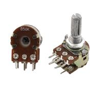 Sourcingmap 50K Ohm Dual Linear Taper 6 Pins Rotary Potentiometers Pots 5 Pcs