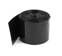 Sourcingmap 50mm/30mm PVC Heat Shrink Tubing Wrap Black 5m 16.4ft for 2 x 18650 Battery