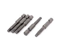 Sourcingmap 50mm Length 1/4-inch Shank H4 Hexagon Magnetic Screwdriver Bits 5 Pcs