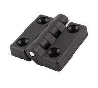 Sourcingmap 50mm x 48mm Two Leaves Plastic Bearing Butt Hinge Black for Door