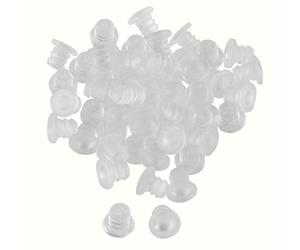 Sourcingmap 50pcs 5mm Soft Clear Stem Bumpers Glide, Patio Outdoor Furniture Glass Table Top Anti-Collision Embedded