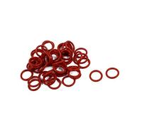 Sourcingmap 50Pcs 8mm x 1mm Rubber O-Rings NBR Heat Resistant Sealing Ring Grommets Red