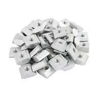 sourcingmap 50Pcs Aluminum Solar Panel Mounting Brackets-Mid Clamp for Framed Panels