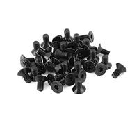 sourcing map 50Pcs Black M4 x 8mm Alloy Steel Hex Socket Flat Head Countersunk Screws Bolts