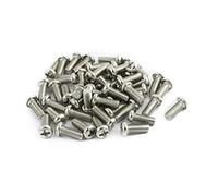 Sourcingmap 50pcs M4 x 9mm Stainless Steel Pan Head Phillips Machine Screws Bolts