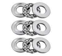 sourcingmap 51101 Thrust Ball Bearings 12mm x 26mm x 9mm Chrome Steel Single Direction 3pcs