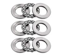 sourcingmap 51102 Thrust Ball Bearings 15mm x 28mm x 9mm Chrome Steel One-Way Rolling Direction 3pcs