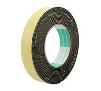 Sourcingmap 5Meter 25mm x 2mm Single-Side Adhesive Shockproof Sponge Foam Tape Yellow Black